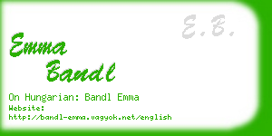 emma bandl business card